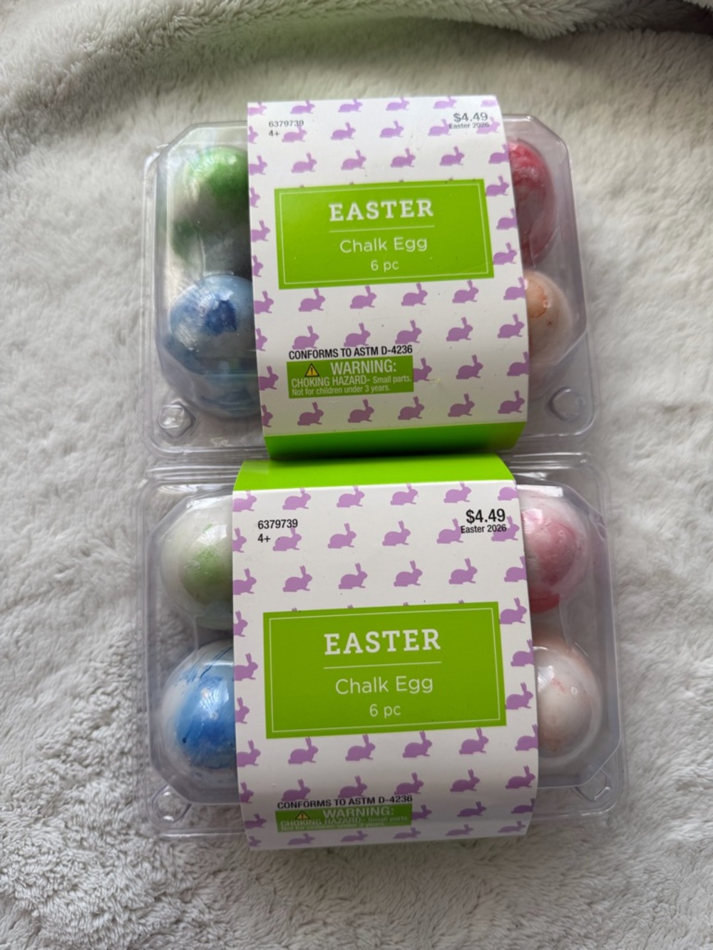 🎀 5 for $25 🎀 Sidewalk chalk Easter eggs, two packages, 12 pieces total
